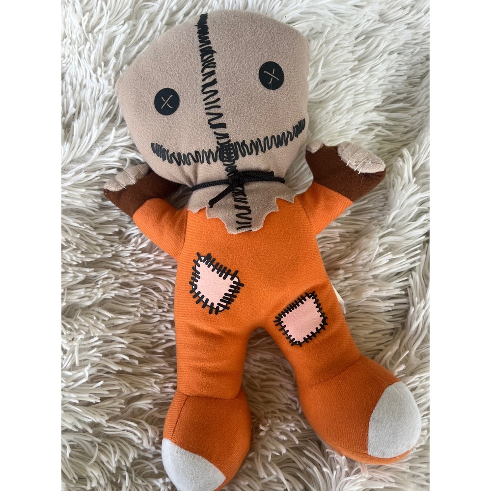 Trick r Treat Sam Plush Figure Horror Movie Halloween Decor Orange Pajamas